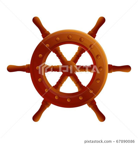 Navy ship wheel icon, cartoon style Navy ship wheel icon, cartoon style 67890086