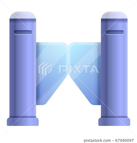 Door turnstile icon, cartoon style Door turnstile icon, cartoon style 67890097