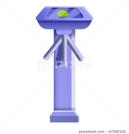 Access turnstile icon, cartoon style Access turnstile icon, cartoon style 67890100