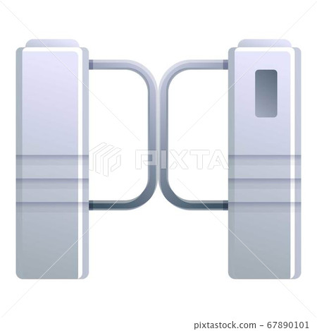 Control turnstile icon, cartoon style Control turnstile icon, cartoon style 67890101