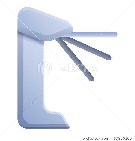 Walking turnstile icon, cartoon style 67890109