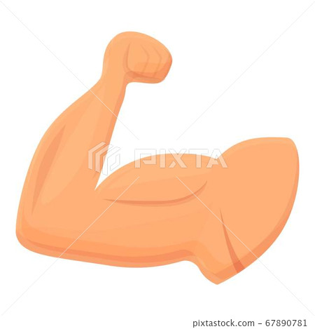 Training arm icon, cartoon style 67890781