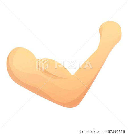 Muscle arm hand icon, cartoon style Muscle arm hand icon, cartoon style 67890816