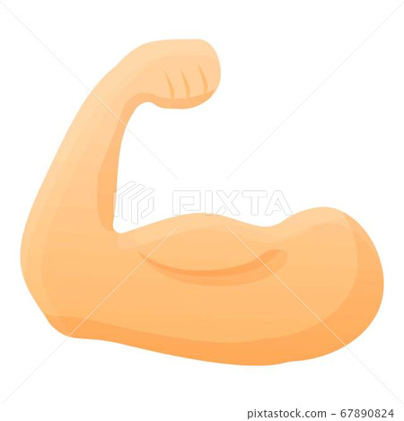 Arm training biceps icon, cartoon style Arm training biceps icon, cartoon style 67890824