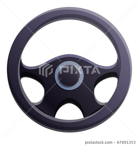 Steering wheel icon, cartoon style - Stock Illustration [67891353] - PIXTA