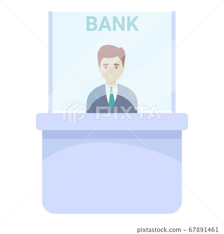 Bank teller operation icon, cartoon style Bank teller operation icon, cartoon style 67891461