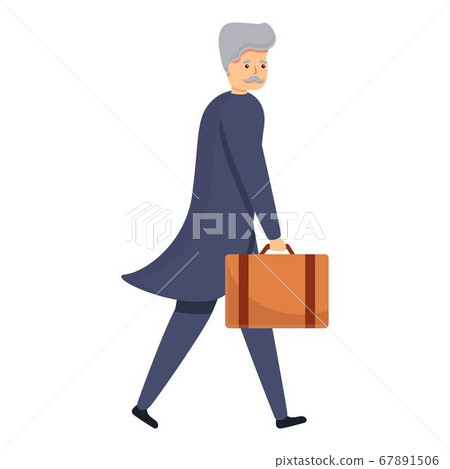 Old senior butler icon, cartoon style Old senior butler icon, cartoon style 67891506