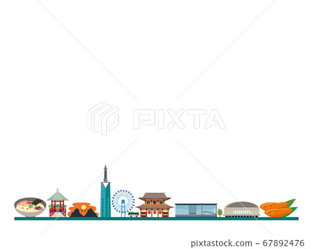 Fukuoka sightseeing building Fukuoka sightseeing building 67892476