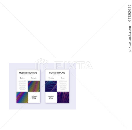 Business cover design template set. Rainbow abstra Business cover design template set. Rainbow abstra 67892622