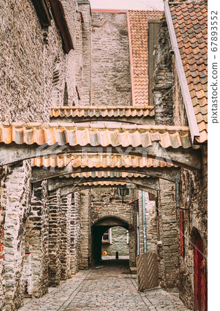 Tallinn, Estonia. St. Catherine's Passage From St. Catherine's Dominican Monastery. Historic Centre Old Town Of Tallinn. UNESCO World Heritage Site. Tallinn, Estonia. St. Catherine's Passage From St. Catherine's Dominican Monastery. Historic Centre Old Town Of Tallinn. UNESCO World Heritage Site. 67893552