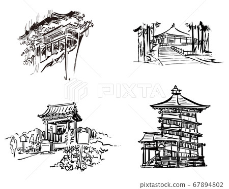 Japanese tourist destination set Japanese tourist destination set 67894802