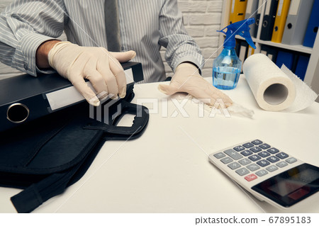 concept of cleaning or disinfecting the office 67895183