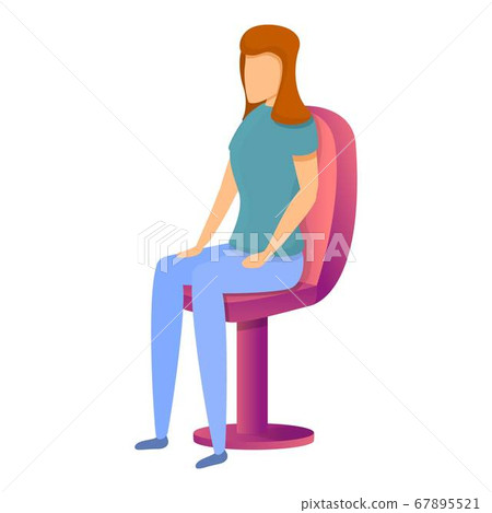 Beautician in armchair icon, cartoon style Beautician in armchair icon, cartoon style 67895521