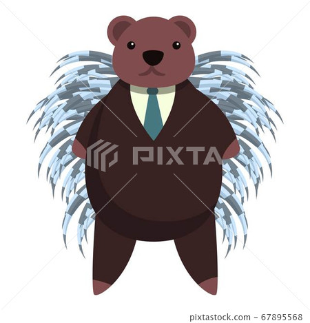 Elegant porcupine icon, cartoon style 67895568
