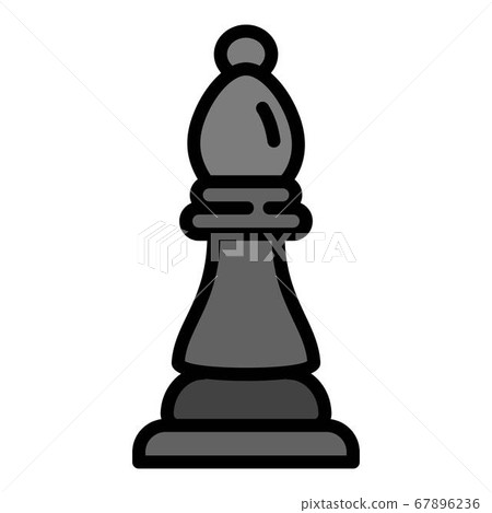 Black bishop icon, outline style 67896236