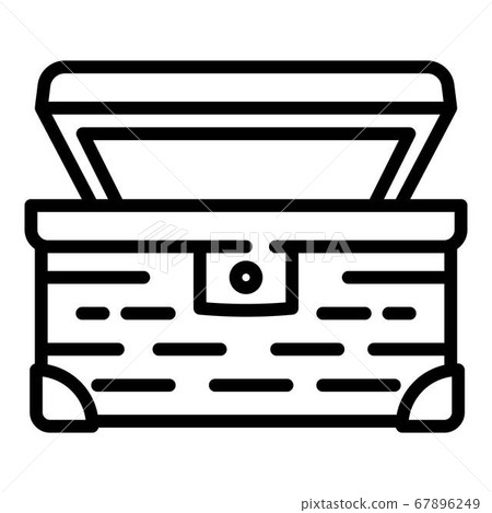 Open dower chest icon, outline style Open dower chest icon, outline style 67896249