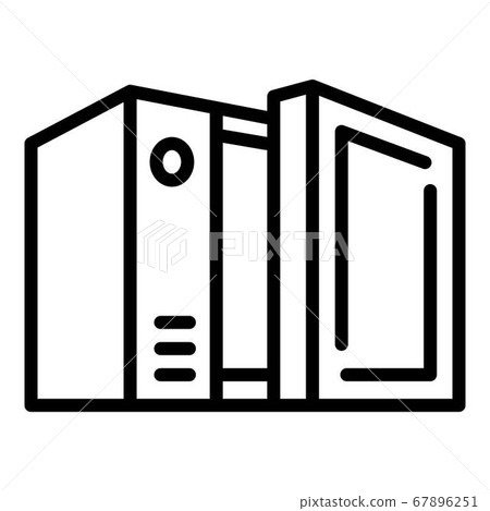 Plastic microwave icon, outline style Plastic microwave icon, outline style 67896251