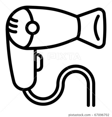 Modern hair dryer icon, outline style Modern hair dryer icon, outline style 67896702