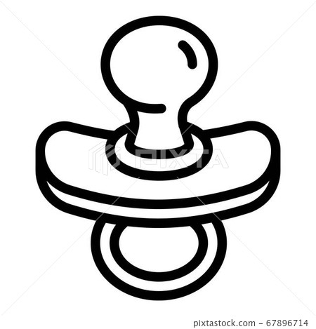 Rubber pacifier icon, outline style 67896714