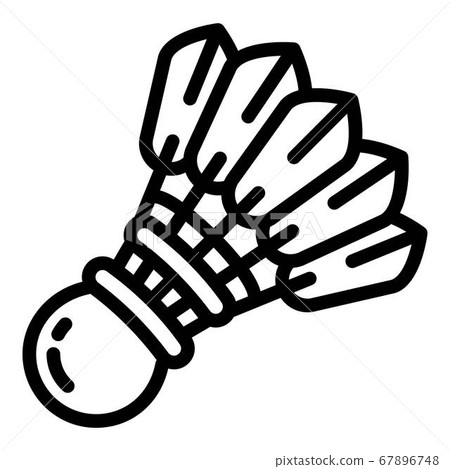 Shuttlecock icon, outline style Shuttlecock icon, outline style 67896748