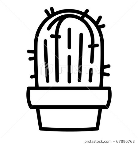 Cactus houseplant icon, outline style Cactus houseplant icon, outline style 67896768