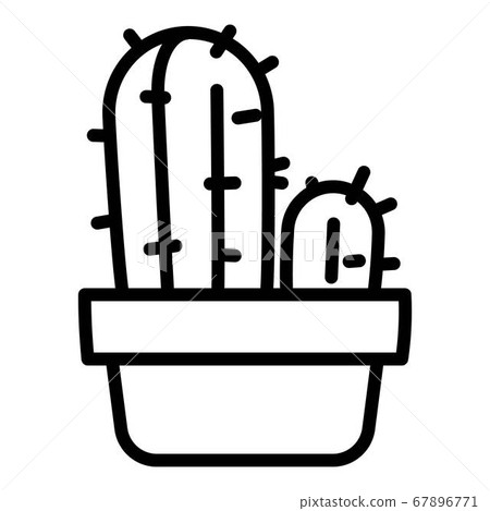 Cactus icon, outline style Cactus icon, outline style 67896771
