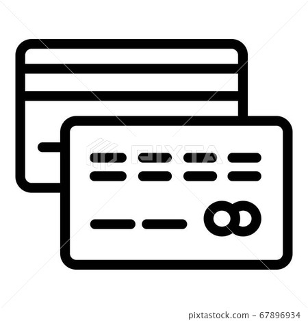 Credit cards icon, outline style Credit cards icon, outline style 67896934