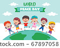 Children Celebrating World Peace Day 67897058