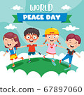 Children Celebrating World Peace Day 67897060