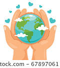 Earth Day With Funny Character 67897061