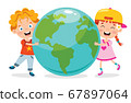 Earth Day With Funny Character 67897064