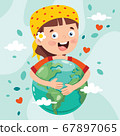 Earth Day With Funny Character 67897065