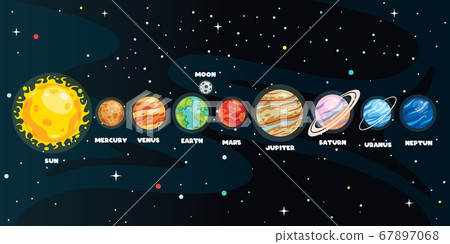 Colorful Planets Of Solar System 67897068