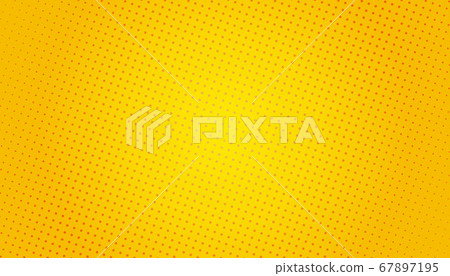 Pop Art background. Retro dotted background. Vector illustration. Halftone yellow pop art 67897195