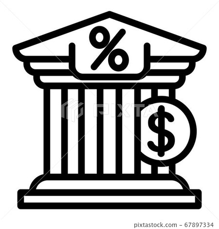 Bank deposit icon, outline style Bank deposit icon, outline style 67897334