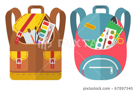Colored School Backpack Back to School Colored School Backpack Back to School 67897340