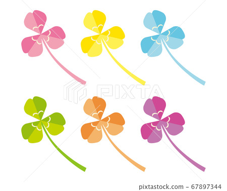 Vector illustration of colorful clover Three leaf clover 67897344