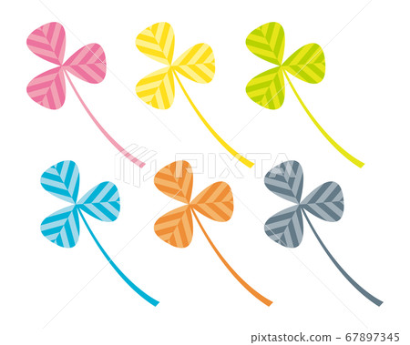 Vector illustration of colorful clover Three leaf clover 67897345