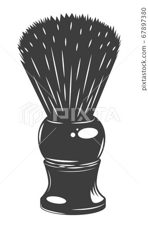Shaving brush vector illustration isolated on white. Equipment for personal hygiene shaving 67897380