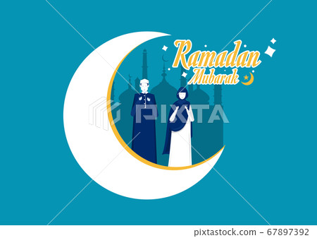 people prayer to god ramadan kareem vector illustrator. people prayer to god ramadan kareem vector illustrator. 67897392