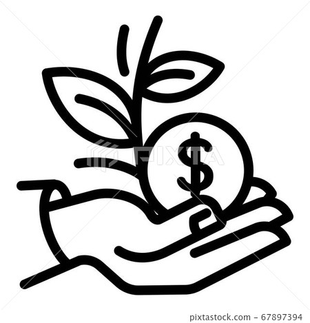 Keep money plant icon, outline style Keep money plant icon, outline style 67897394