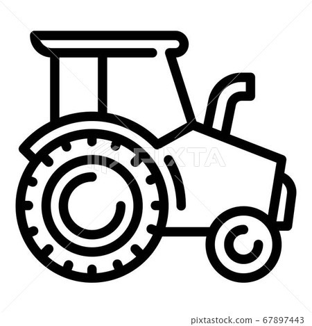 Heavy tractor icon, outline style 67897443