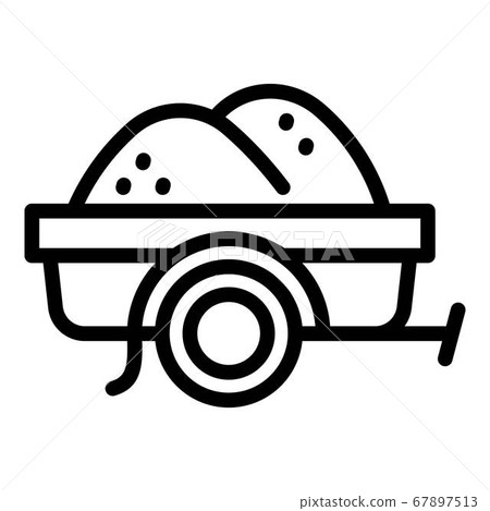 Car farm trailer icon, outline style Car farm trailer icon, outline style 67897513