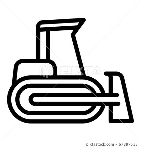 Farm excavator icon, outline style Farm excavator icon, outline style 67897515