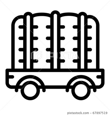 Harvest trailer icon, outline style Harvest trailer icon, outline style 67897519