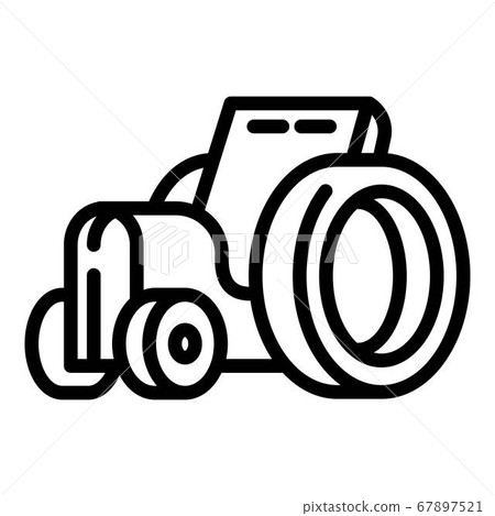 Farm tractor icon, outline style 67897521