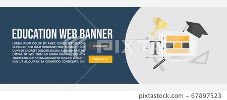 Education web banner template design Education web banner template design 67897523