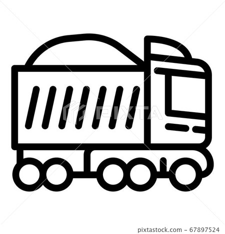 Farming truck icon, outline style Farming truck icon, outline style 67897524
