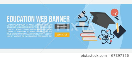 Education web banner template design Education web banner template design 67897526