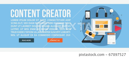 Content creator web banner template Content creator web banner template 67897527